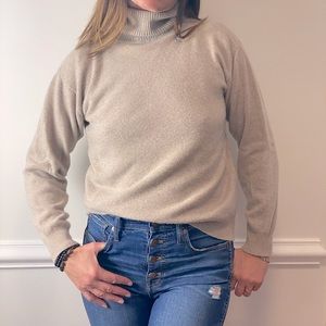 Claude Vernet turtleneck 100% Cashmere beige L